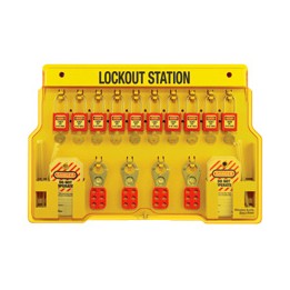 Station de consignation avec couvercle 1484B - Livré avec 20 cadenas, morraillons et étiquettes.