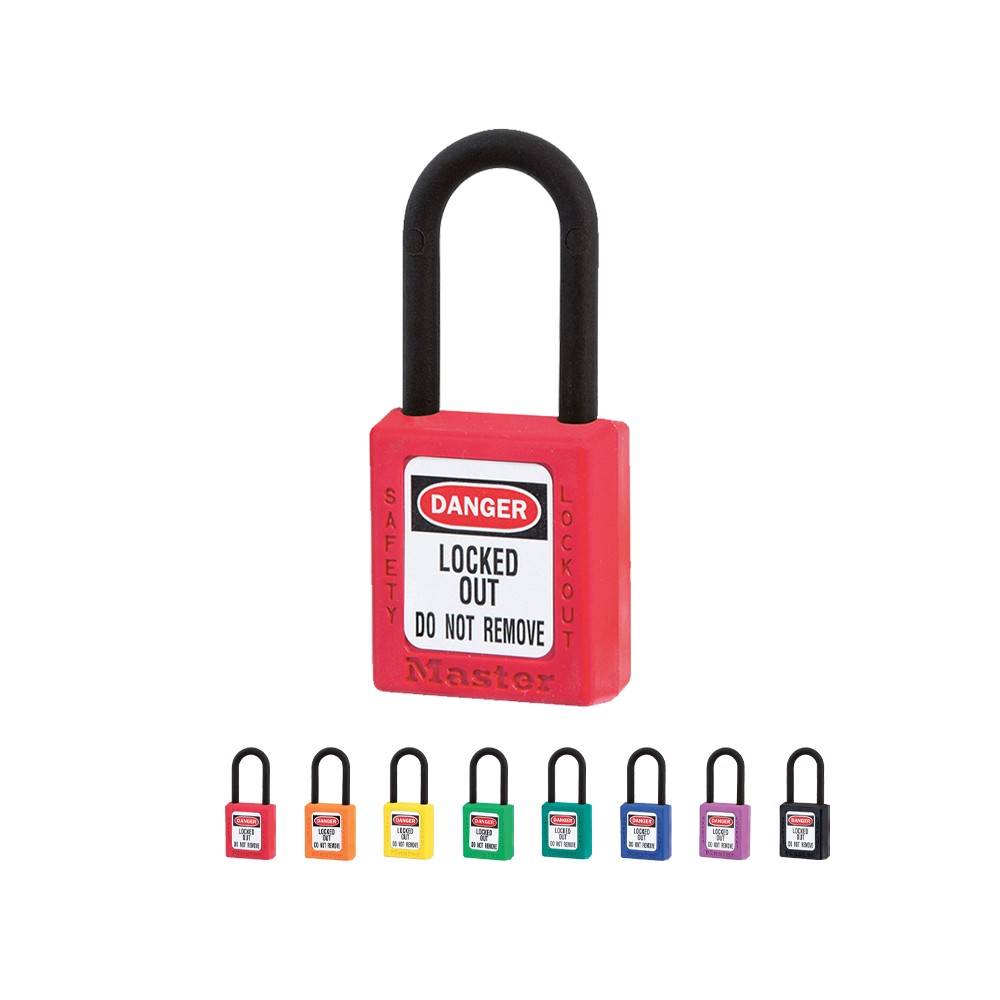 Cadenas de sécurité en Thermoplastique diélectrique, Anse 20x38 mm en Nylon, 2 options disponibles