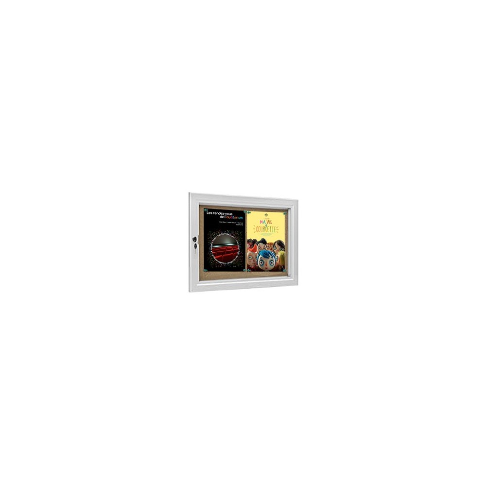 Vitrines intérieur/extérieur fond en liège
