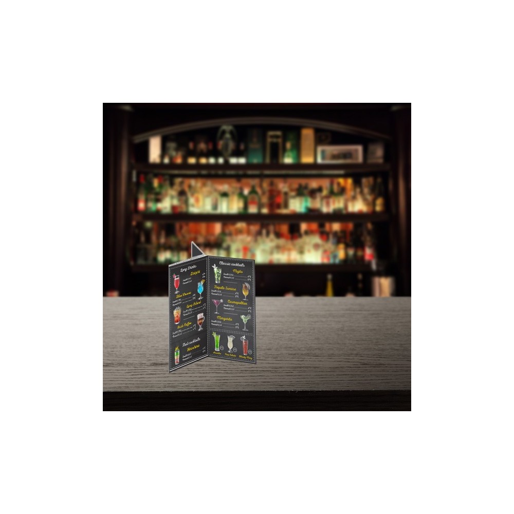 Porte-visuels / Porte-menus triptyques