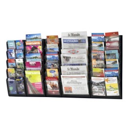 Présentoir colonne noir multi-cases