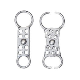 Crochet double Aluminium pour 8 cadenas de consignation - Ø25 mm et Ø38mm avec anse Ø6mm
