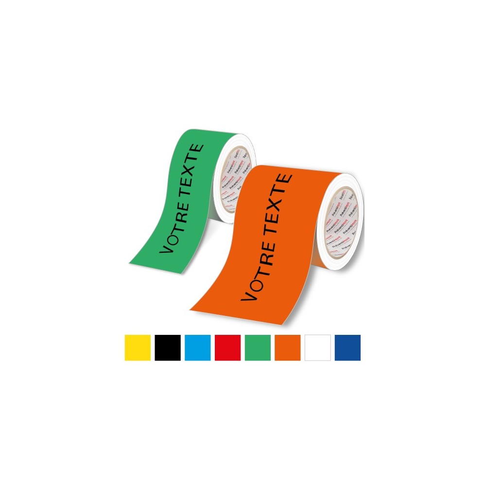 Rouleau de bande au sol adhésif - personnalisable "votre texte"