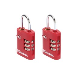 Cadenas à combinaison en laiton avec revêtement vinyle, Anse en acier - Sécurisation des bagages Homologué TSA