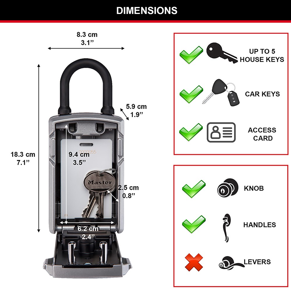 Boîte à clés Select Access SMART™ Bluetooth, à anse - Format M - Usage extérieur