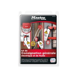 Kit de consignation générale avec divers accessoires pour assurer la sécurité et la maintenance.