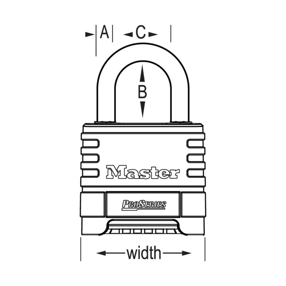 Cadenas ProSeries en laiton à combinaison reprogrammable, 3 configurations d'anse disponibles - Anse standard (24 × 27 mm)