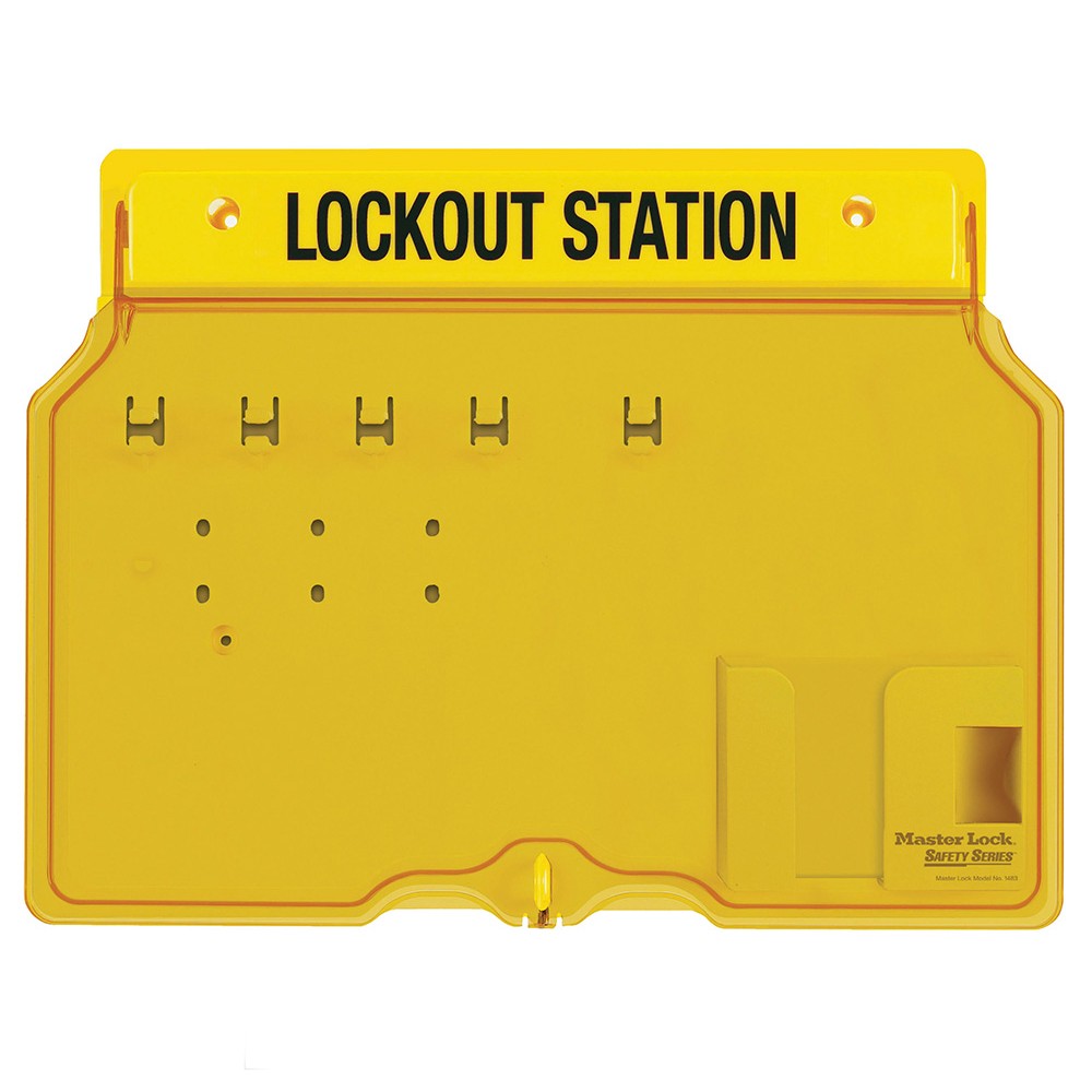 Station de consignation vide avec couvercle - Anglais, 3 capacités disponibles - 4 cadenas
