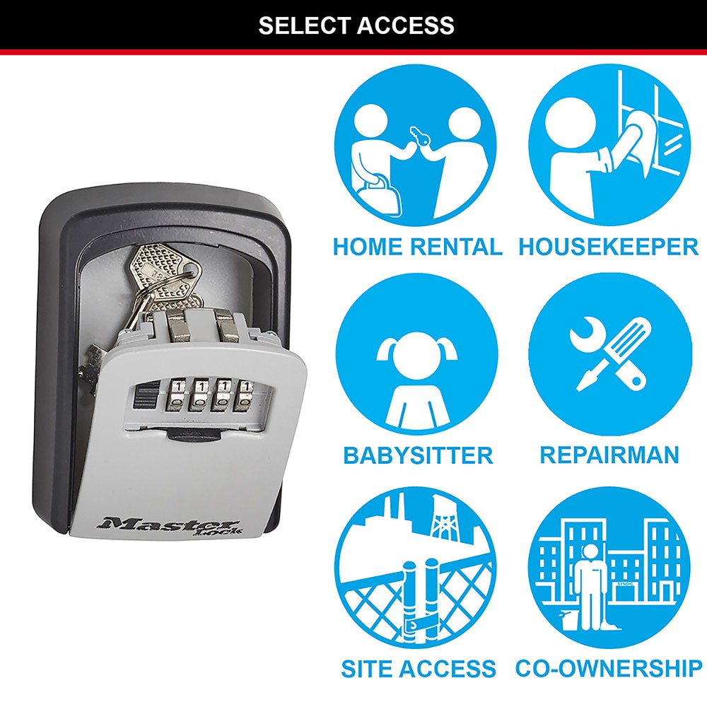 Boîte à clés Select Access - montage mural ou à anse, différentes dimensions et options - Format M - Aluminium - Murale