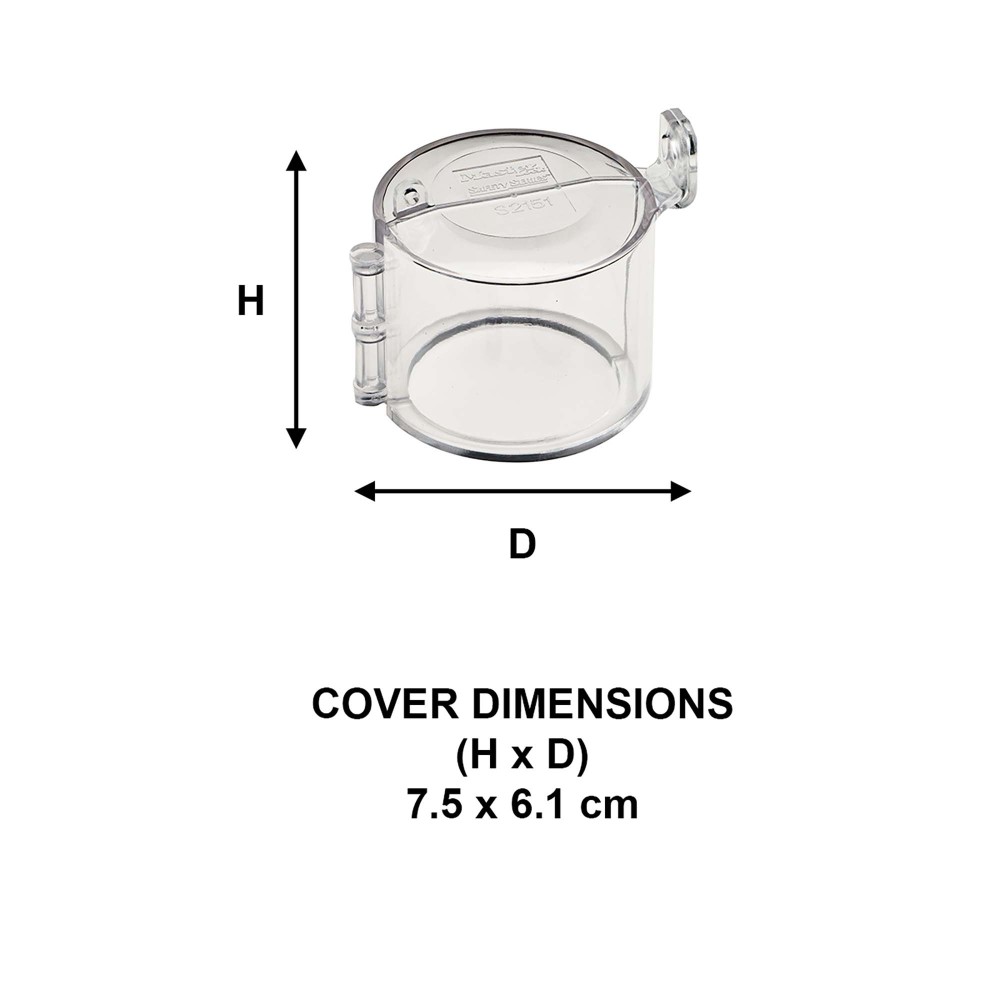 Bloque bouton-poussoir, Couvercle pour interrupteur rotatif Ø22,5 et Ø30,5 mm - base fixe ou amovible au choix - Base amovible