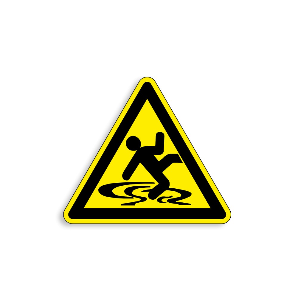 W192 - Surface glissante, Étiquettes et panneaux de Danger