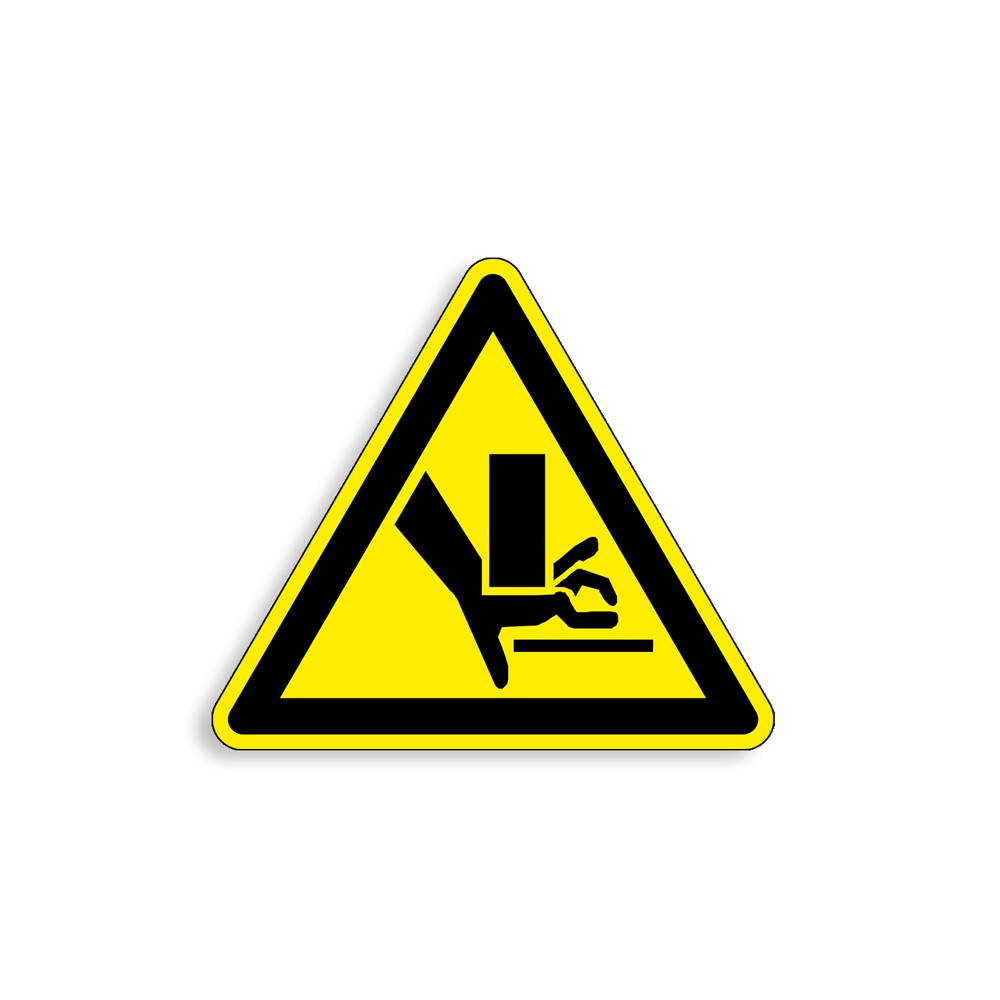 W215 - Risque d'écrasement des mains, Étiquettes et panneaux de Danger