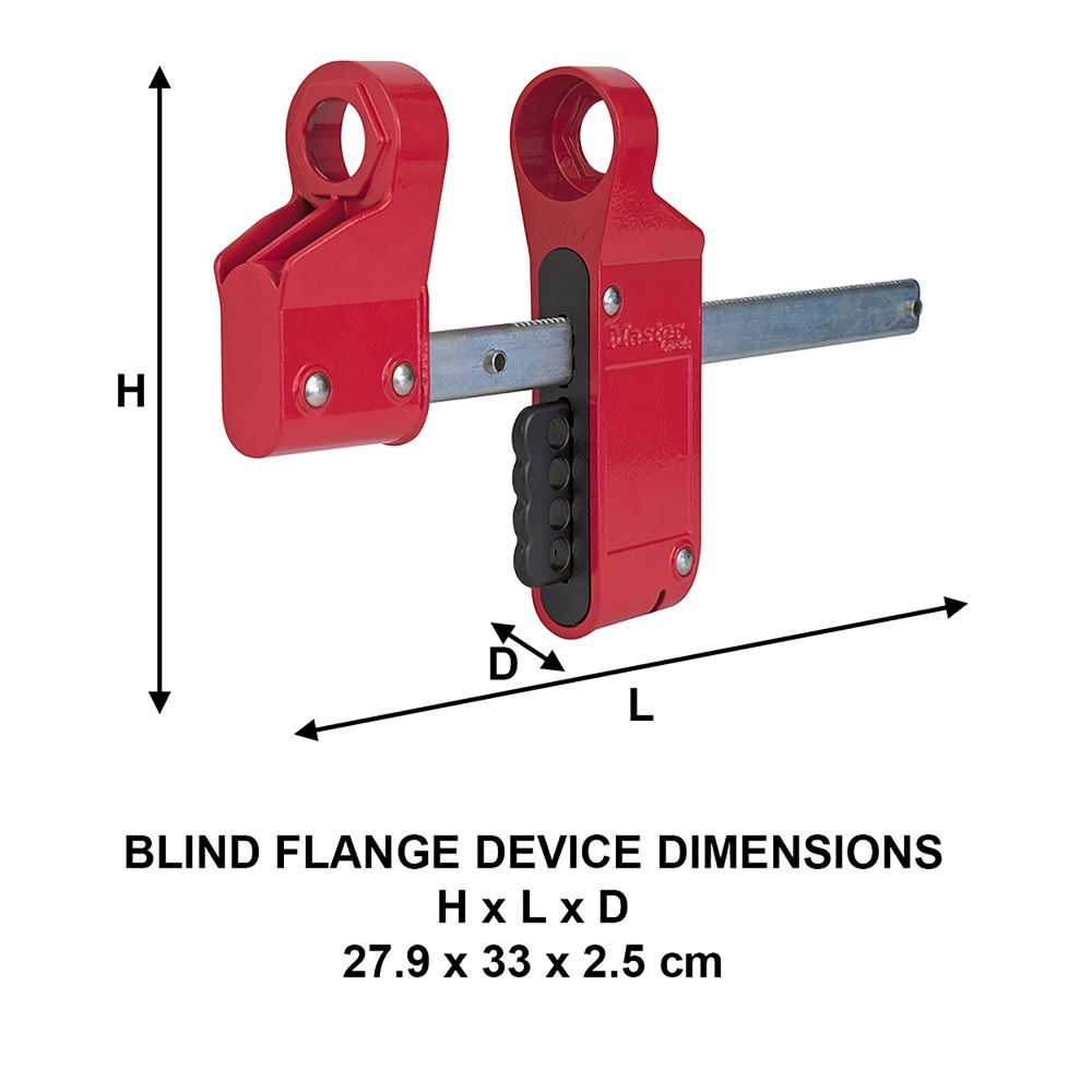 Dispositif de consignation sur bride pleine pour la tuyauterie, 3 tailles disponibles - Format S