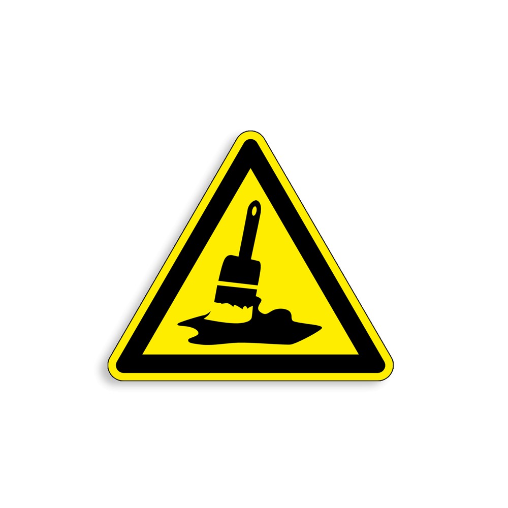 W235 - Peinture fraîche, Étiquettes et panneaux de Danger