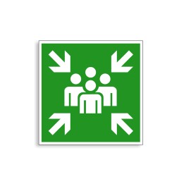 E007B - Point de sauvetage et de secours, Étiquettes et panneaux d'Évacuation