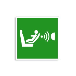 E014 - Système de détection de la présence d'un siège enfant et de son orientation, Étiquettes et panneaux d'Évacuation