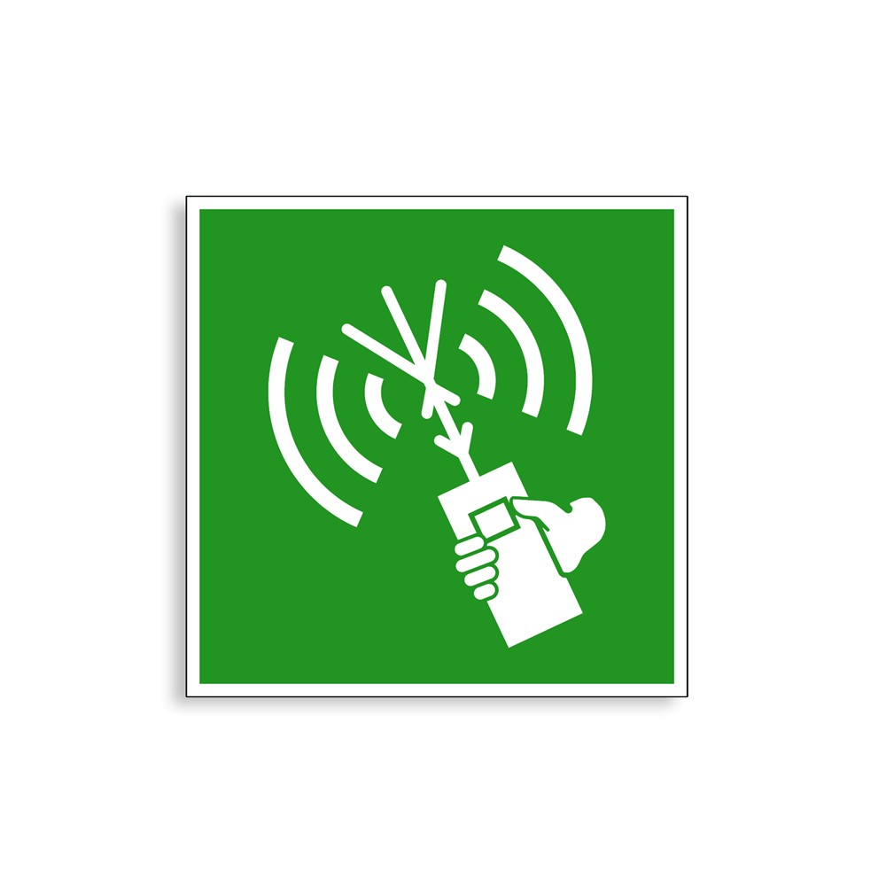 E051 - Radiotéléphone VHF bidirectionnel, Étiquettes et panneaux d'Évacuation