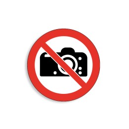 P029 - Interdiction de photographier, Étiquettes et panneaux d'Interdiction