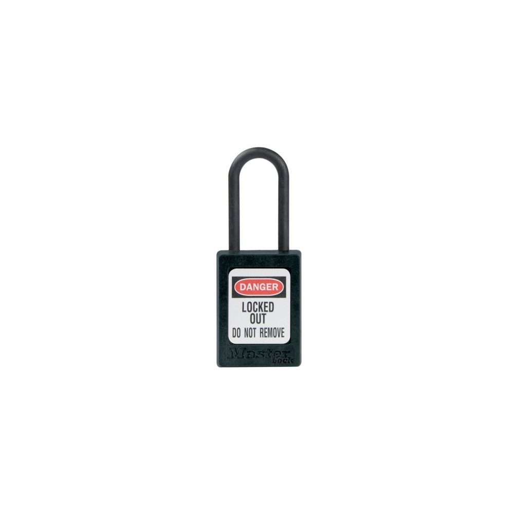 Cadenas de sécurité en Thermoplastique diélectrique, Anse 16x38 mm en Nylon, Système de retenue de clé, 2 options disponibles