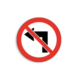P166 - Interdit tout public, Étiquettes et panneaux d'Interdiction