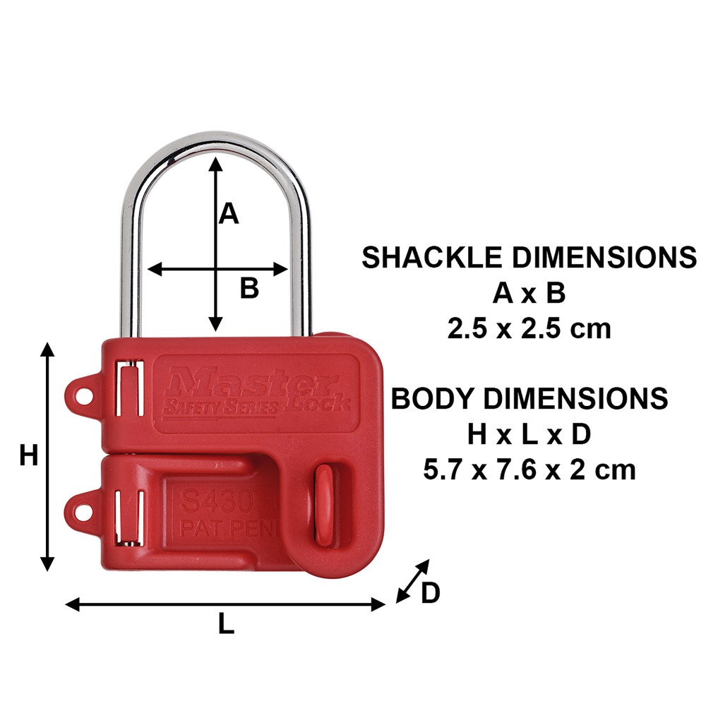 Crochet Acier avec poignée plastique pour 2 cadenas de consignation - Ø4 mm