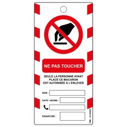 "Ne pas toucher" pictogramme interdiction de toucher, différents formats et matières au choix