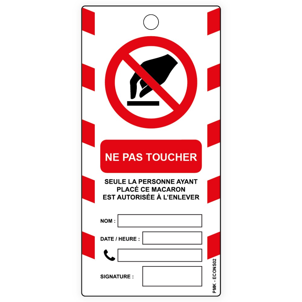 "Ne pas toucher" pictogramme interdiction de toucher, différents formats et matières au choix