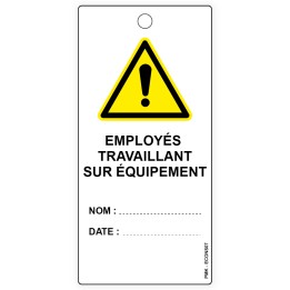 "Employés travaillant sur équipement", différents formats et matières au choix