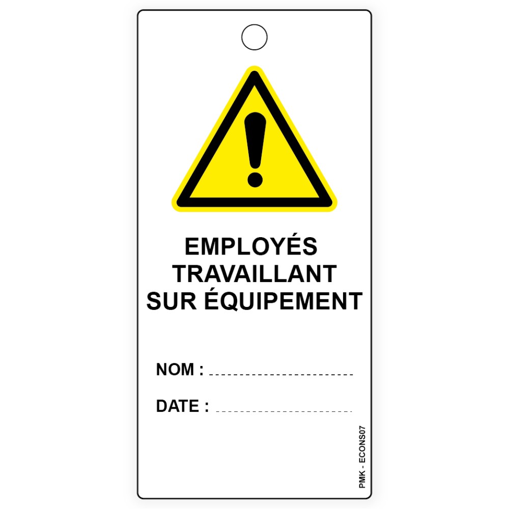 "Employés travaillant sur équipement", différents formats et matières au choix