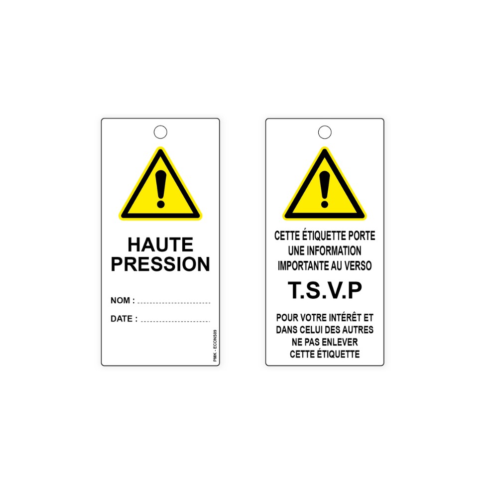 "Haute pression", différents formats et matières au choix