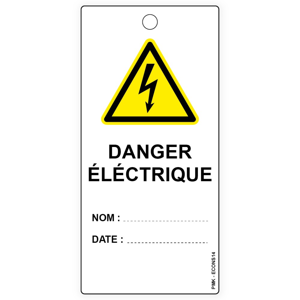 "Danger éléctrique", différents formats et matières au choix