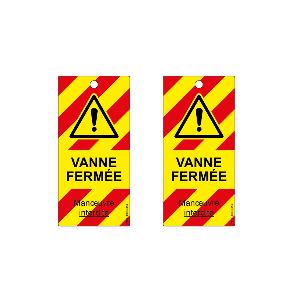 "Vanne fermée", différents formats et matières au choix