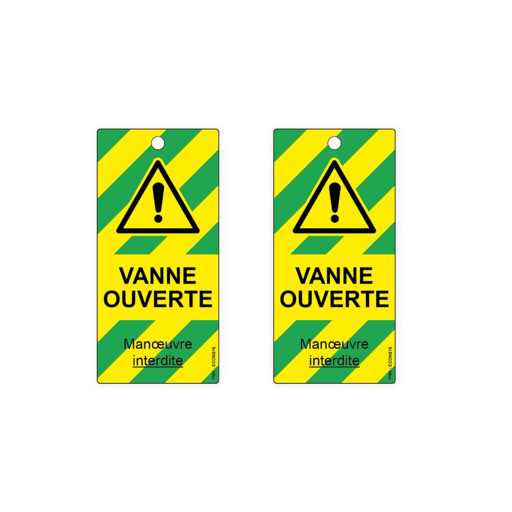 "Vanne ouverte", différents formats et matières au choix