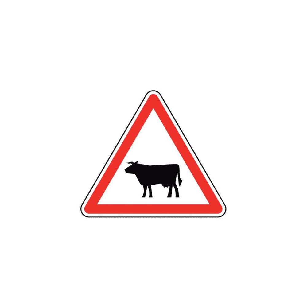 Panneau passage d'animaux domestiques A15a1