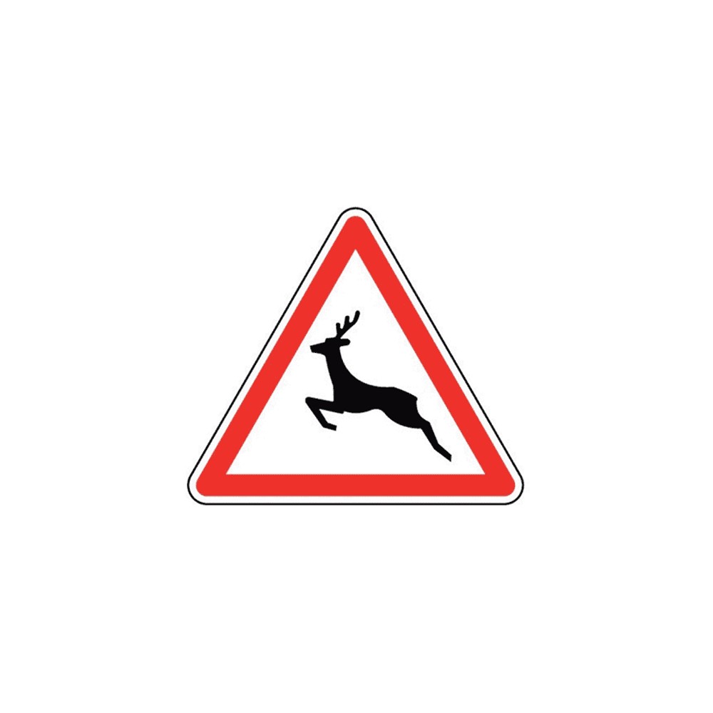 Panneau passage d'animaux sauvages A15b