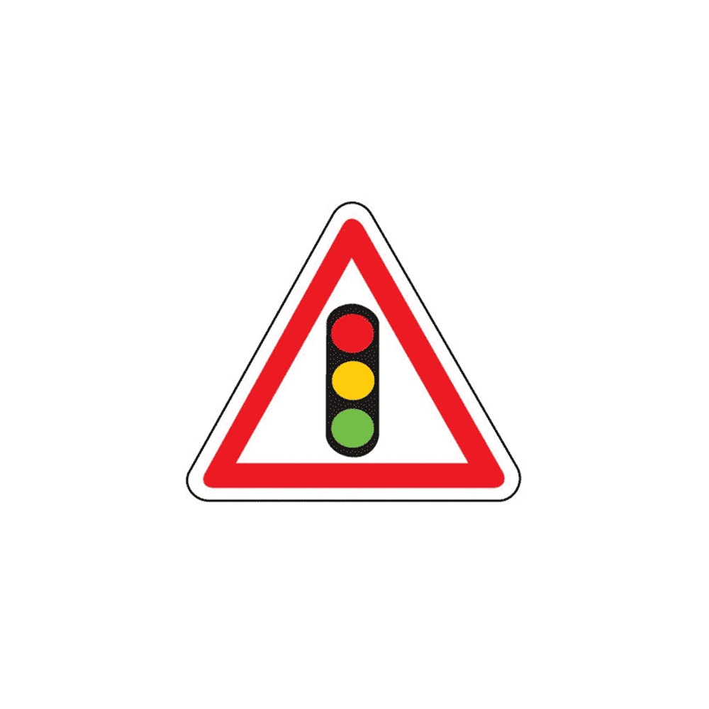 Panneau annonce de feu tricolores A17
