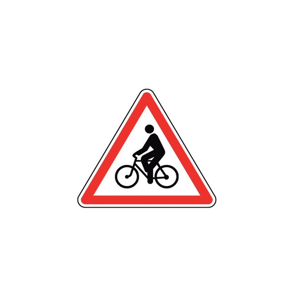 Panneau débouché de cyclistes A21
