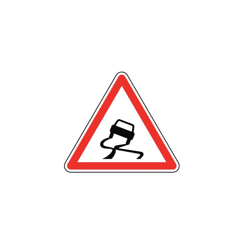 Panneau chaussée glissante A4