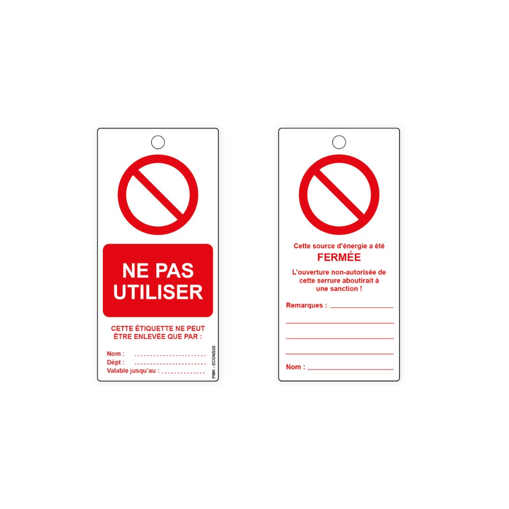 "Ne pas utiliser" pictogramme interdiction générale, différents formats et matières au choix