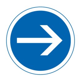 Panneau obligation de tourner à droite B21-1