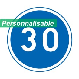 Panneau vitesse minimale obligatoire B25