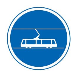 Panneau voie réservée aux tramways B27b