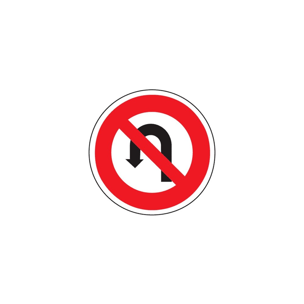 Panneau interdiction de faire demi-tour B2c