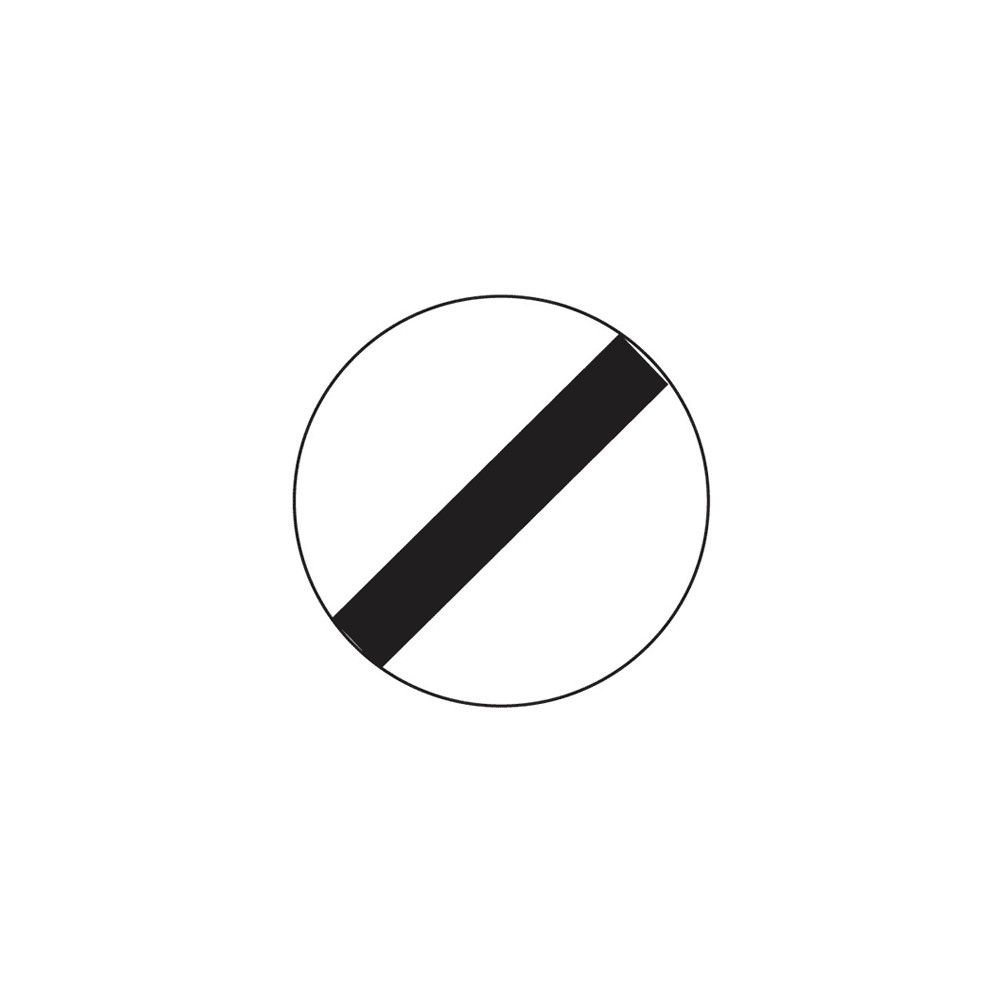 Panneau fin de toutes les interdictions B31