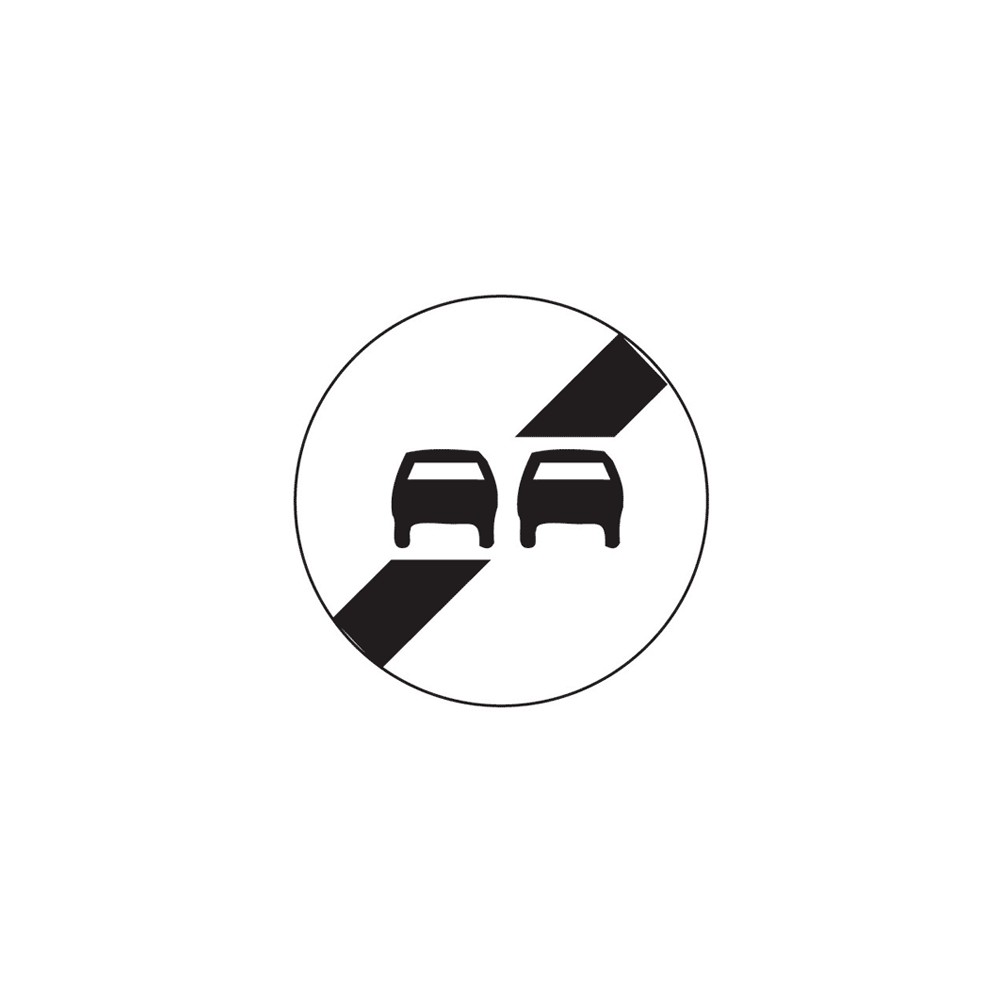 Panneau fin d'interdiction de dépasser B34