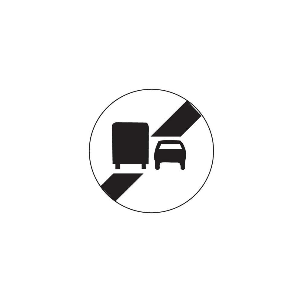 Panneau fin d'interdiction de dépasser B34ab