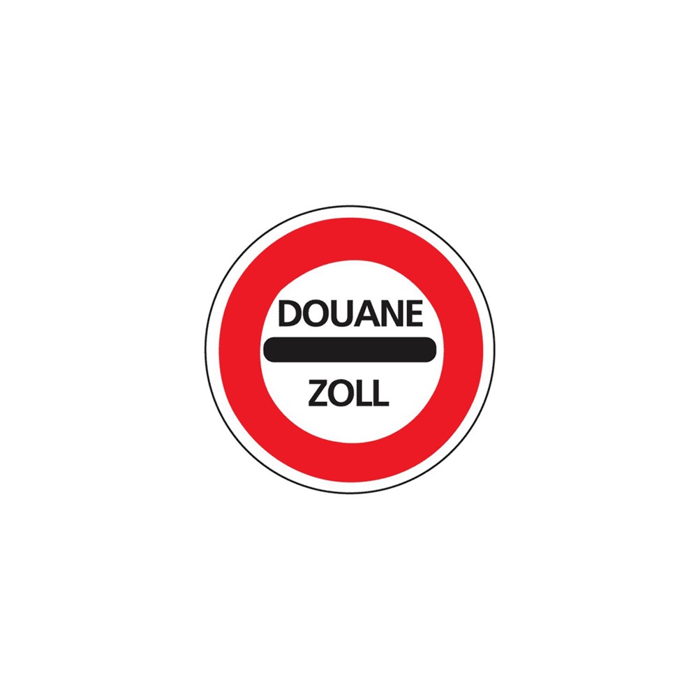 Panneau arrêt au poste de douane B4