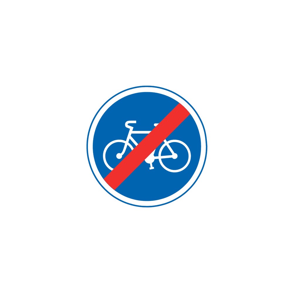 Panneau fin de piste obligatoire pour cycles B40