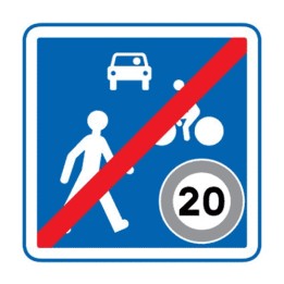 Panneau sortie d'une zone de rencontre B53