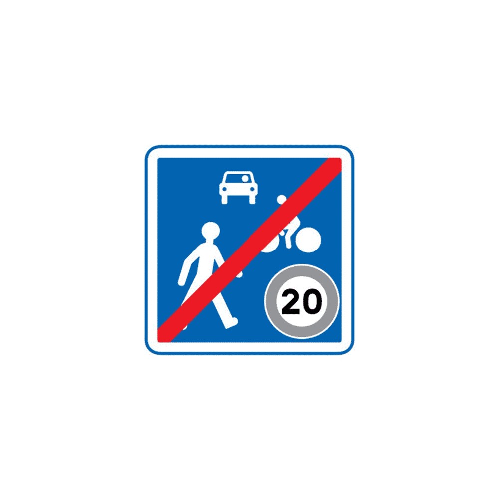 Panneau sortie d'une zone de rencontre B53